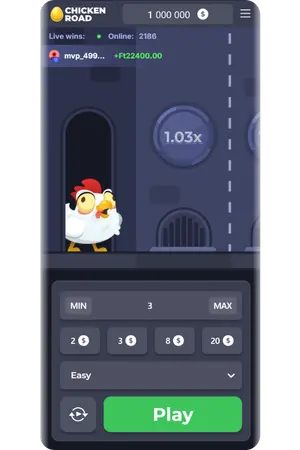 Hlavná obrazovka Chicken Road App