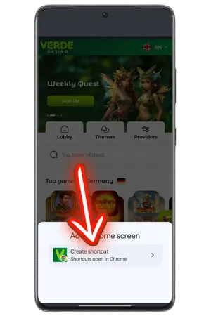 Ak chcete hrať Chicken Road App, vyberte ikonu kasína